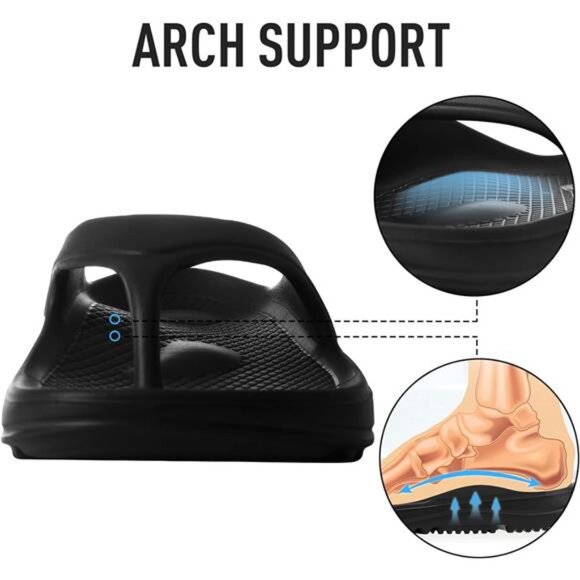 shevalues Orthopedic Sandals for Women Arch Support Recovery Flip Flops Pillow - Picture 3 of 7